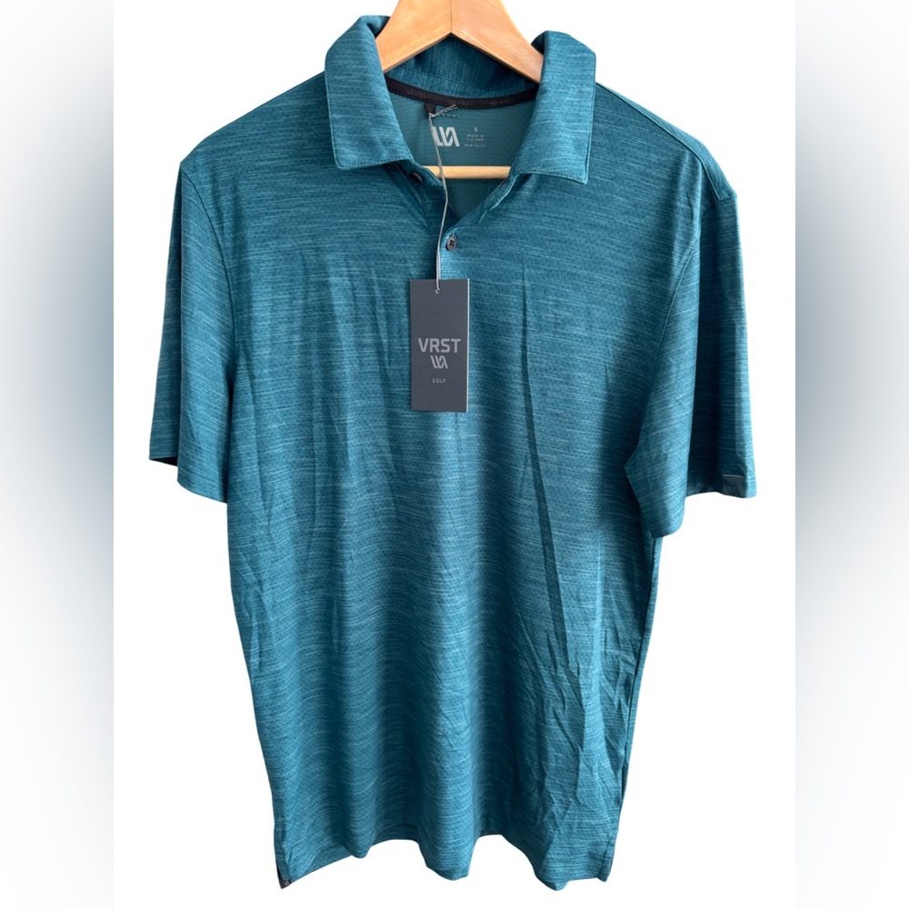 VRST Golf Men's Mesh Polo Green Heather Shirt Small